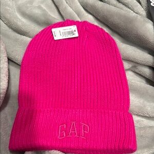 GAP Pink Knit Beanie Ribbed Winter Hat